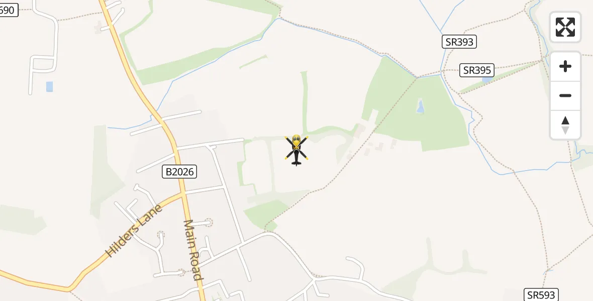 Flight route Police Helicopter Edenbridge - Edenbridge, 05 October 2026, 10:07