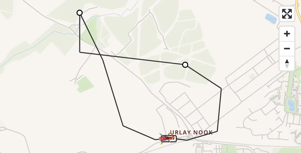 Flight route Air Ambulance Helicopter Egglescliffe - Egglescliffe, 05 October 2026, 12:42