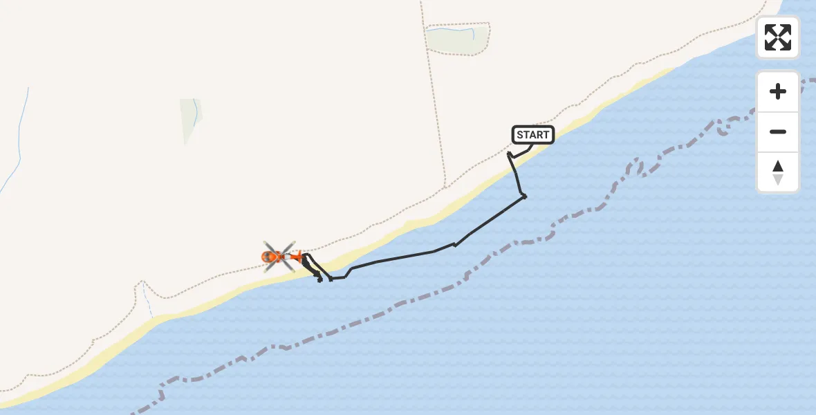 Flight route Coastguard Helicopter Flamborough - Flamborough, 05 October 2026, 14:25