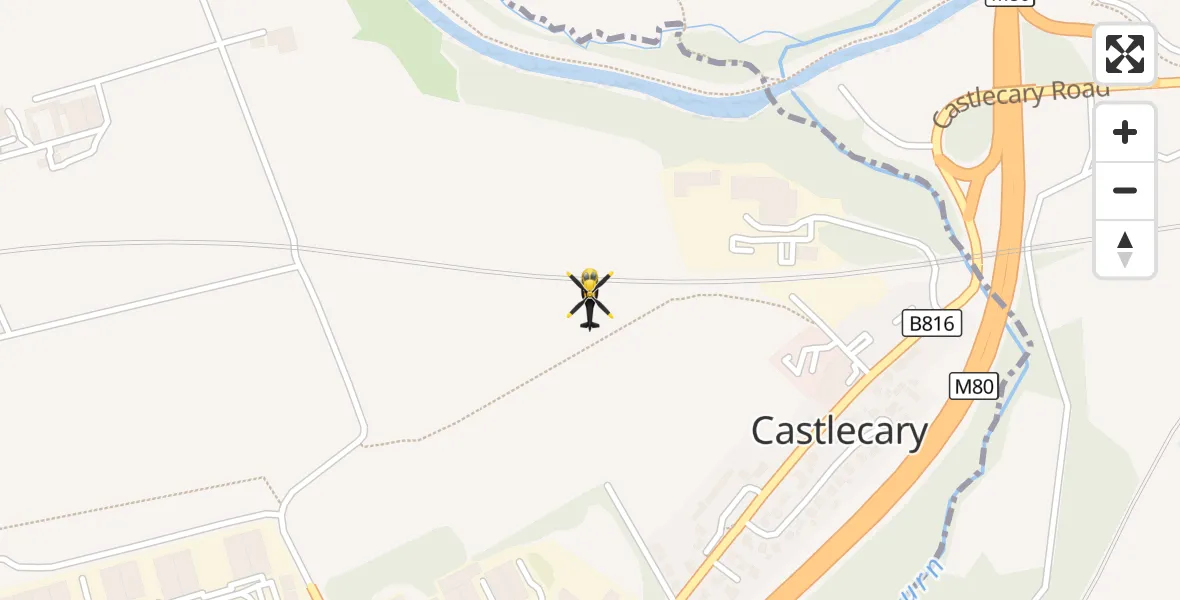 Flight route Police Helicopter Castlecary - Castlecary, 05 October 2026, 20:46