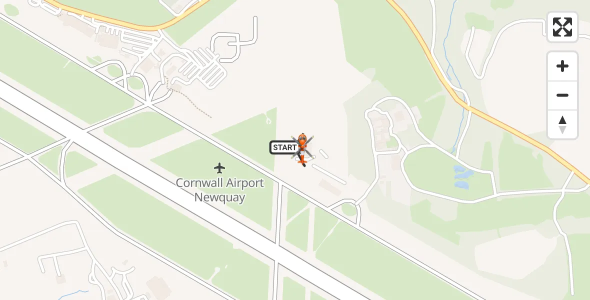 Flight route Coastguard Helicopter Cornwall Airport Newquay - Cornwall Airport Newquay, 06 October 2026, 07:21