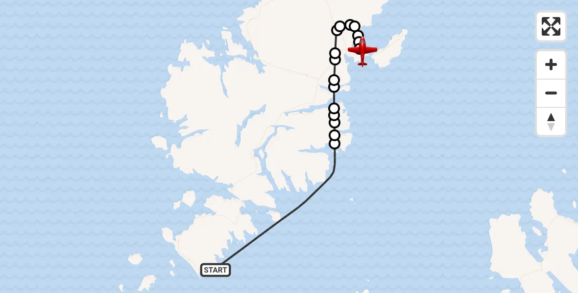 Flight route Air Ambulance Aircraft Inner Seas - Stornoway Airport, 06 October 2026, 09:39