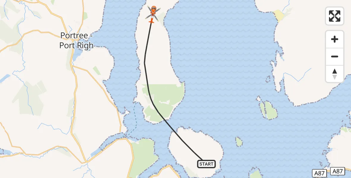 Flight route Coastguard Helicopter Inner Seas - Inner Seas, 06 October 2026, 12:15