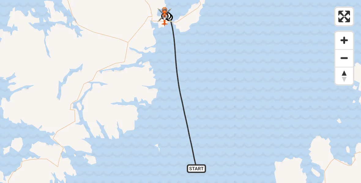 Flight route Coastguard Helicopter Inner Seas - Stornoway Airport, 06 October 2026, 12:30