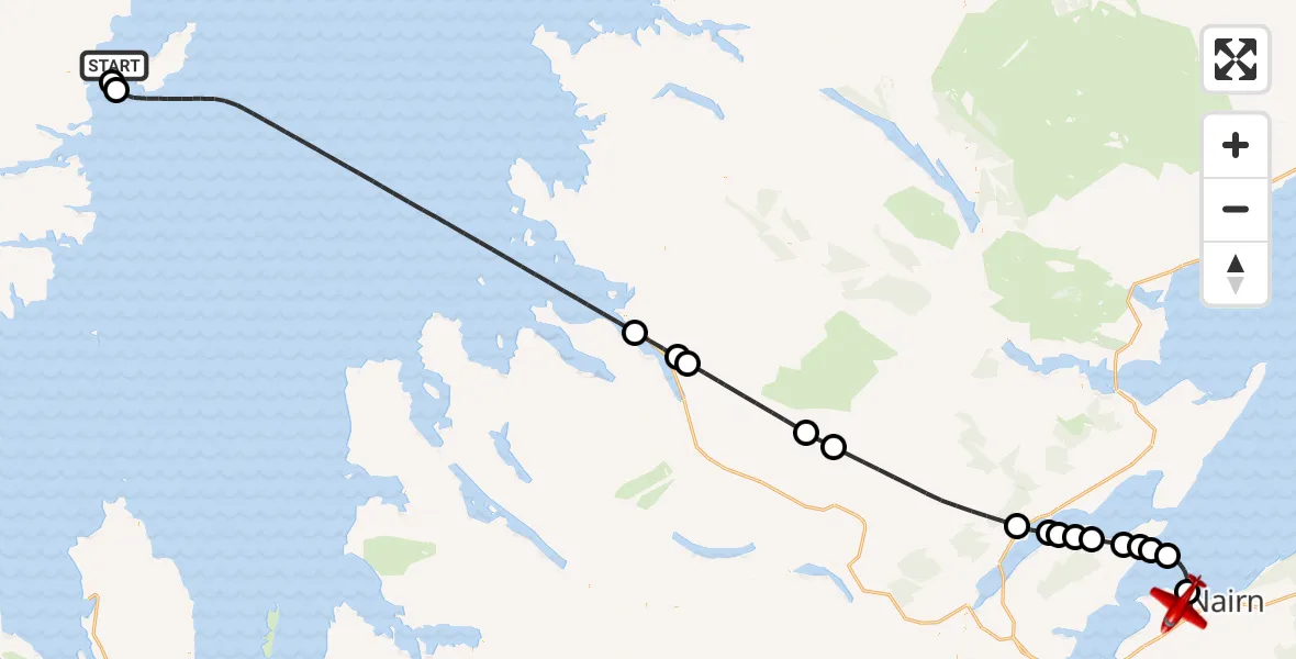 Flight route Air Ambulance Aircraft Stornoway Airport - Highland, 06 October 2026, 12:35