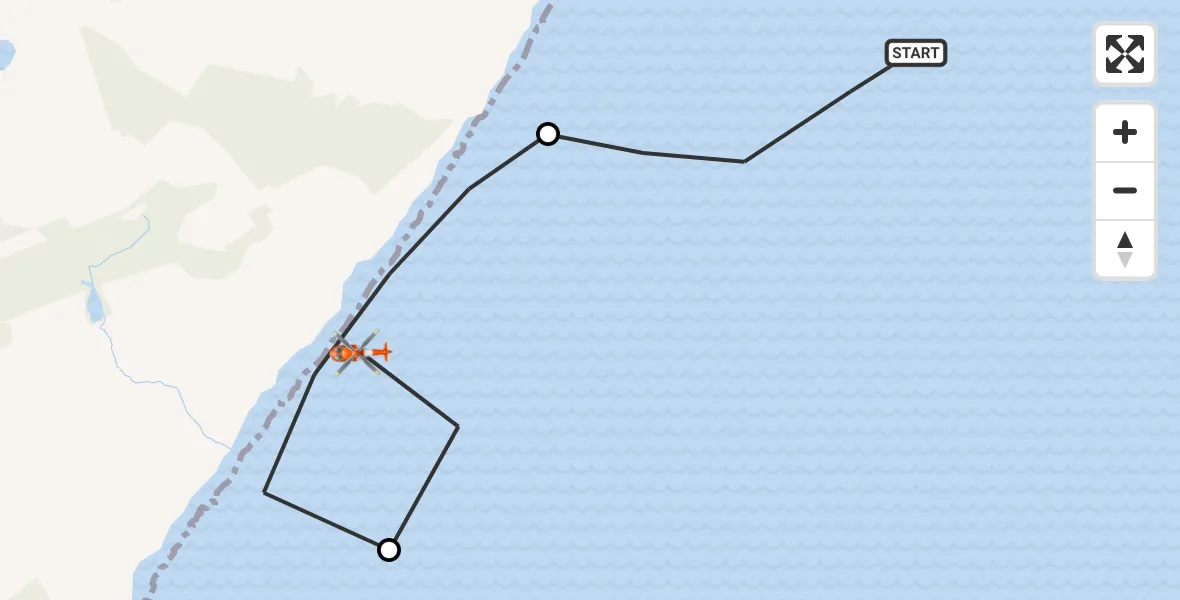 Flight route Coastguard Helicopter North Sea - North Sea, 06 October 2026, 13:28