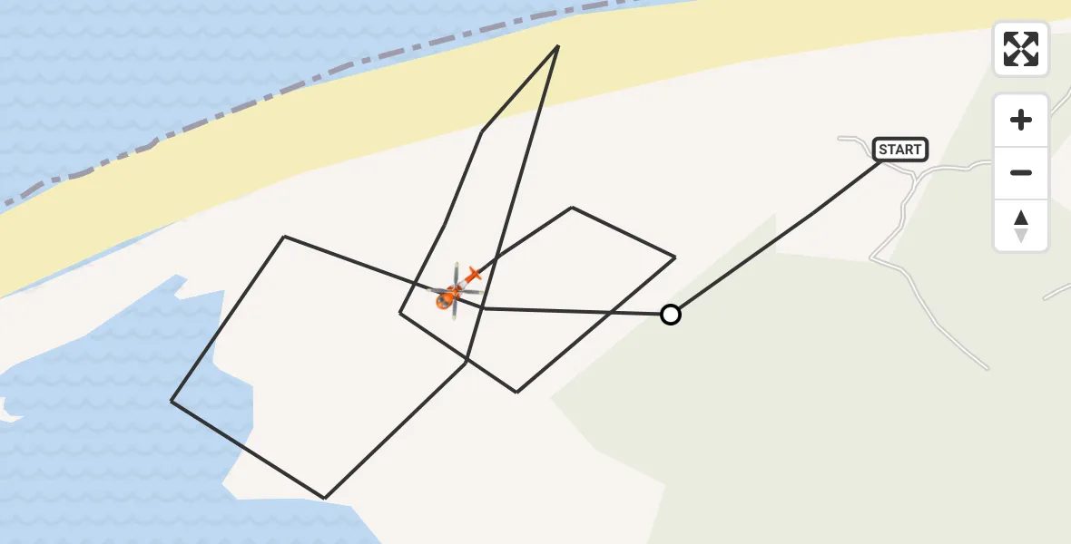 Flight route Coastguard Helicopter Buckie Loch - Moray, 06 October 2026, 14:29