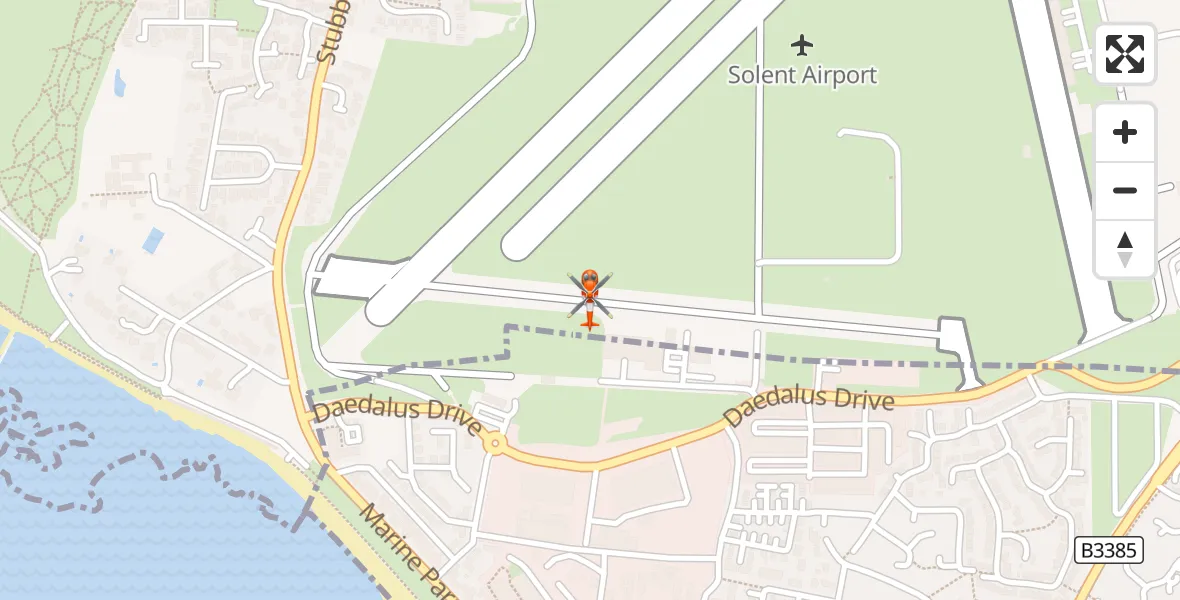 Flight route Coastguard Helicopter Solent Airport - Solent Airport, 06 October 2026, 17:44