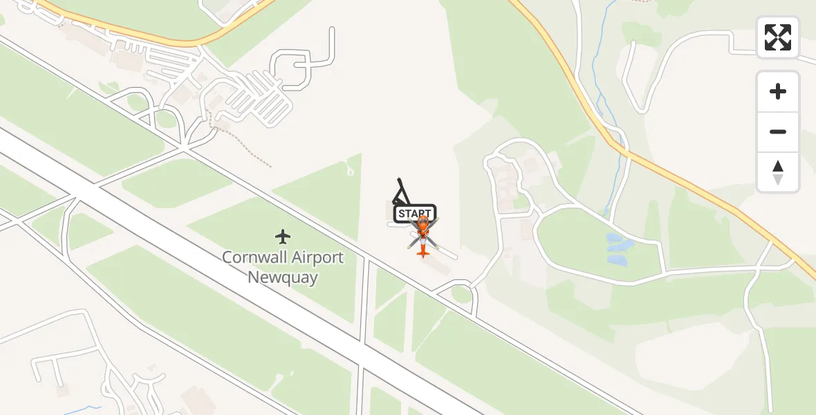 Flight route Coastguard Helicopter Cornwall Airport Newquay - Cornwall Airport Newquay, 07 October 2026, 07:02
