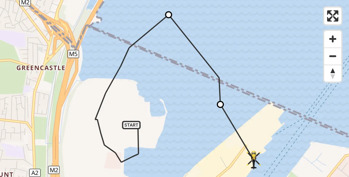 Flight route Police Helicopter Belfast City District - Belfast City District, 07 October 2026, 08:06