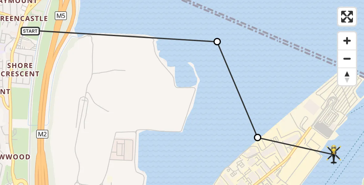 Flight route Police Helicopter Belfast City District - Belfast City District, 07 October 2026, 09:24