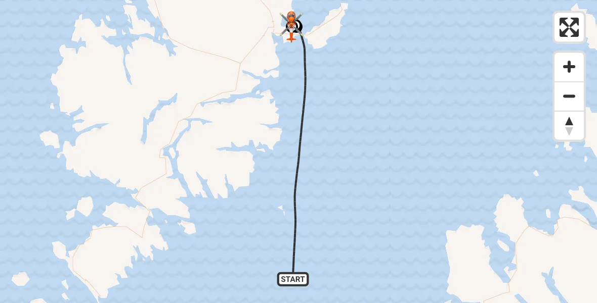 Flight route Coastguard Helicopter Inner Seas - Stornoway Airport, 07 October 2026, 15:43