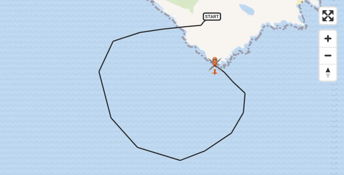 Flight route Coastguard Helicopter Inner Seas - Inner Seas, 07 October 2026, 19:09