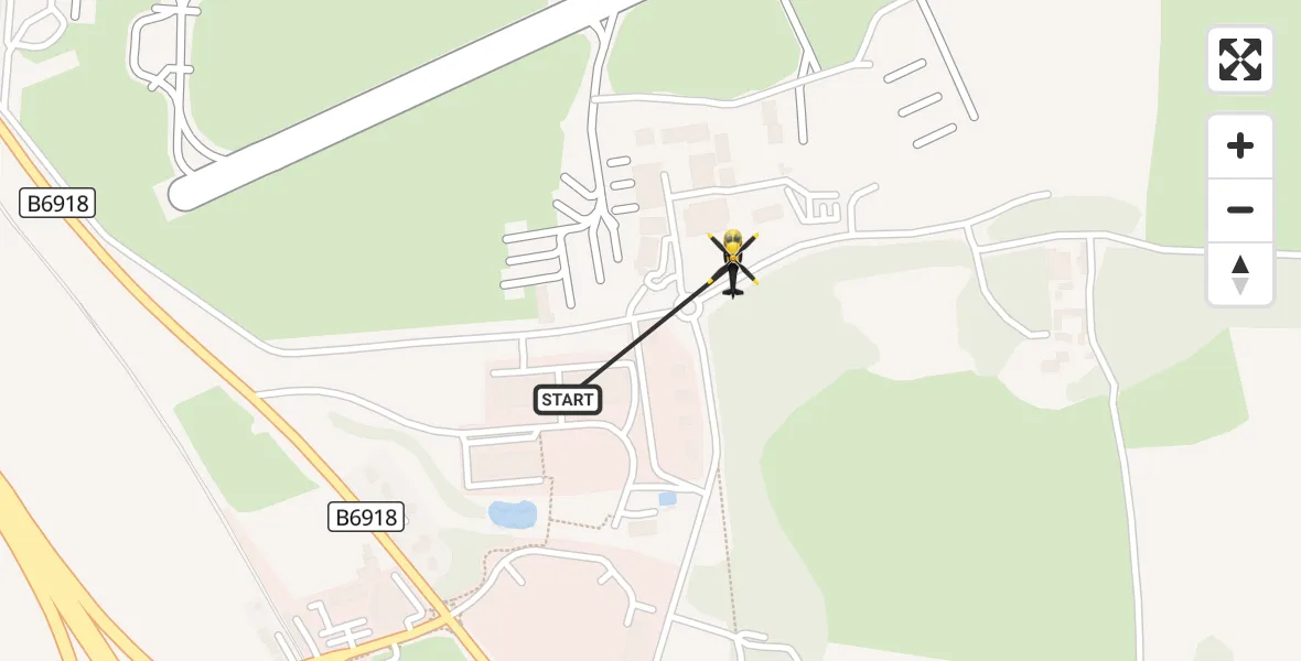 Flight route Police Helicopter Newcastle International Airport - Newcastle International Airport, 07 October 2026, 20:50