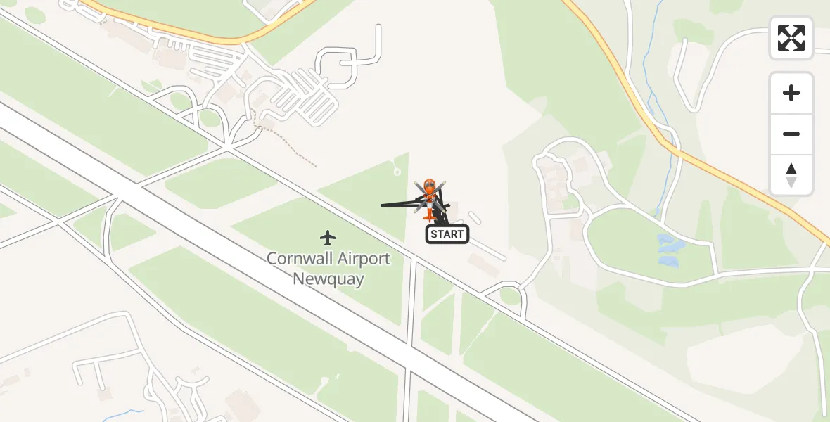 Flight route Coastguard Helicopter Cornwall Airport Newquay - Cornwall Airport Newquay, 08 October 2026, 07:06