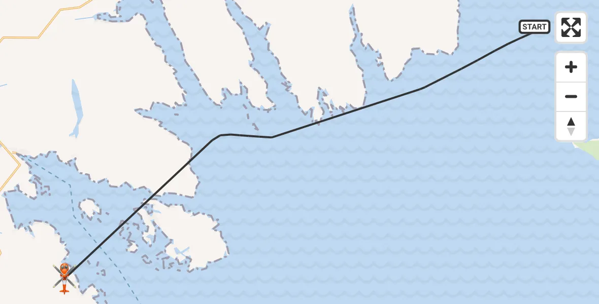 Flight route Coastguard Helicopter Inner Seas - Inner Seas, 08 October 2026, 09:12
