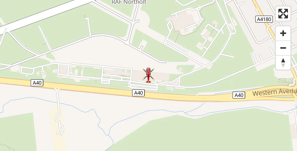 Flight route Air Ambulance Helicopter RAF Northolt - RAF Northolt, 08 October 2026, 12:50