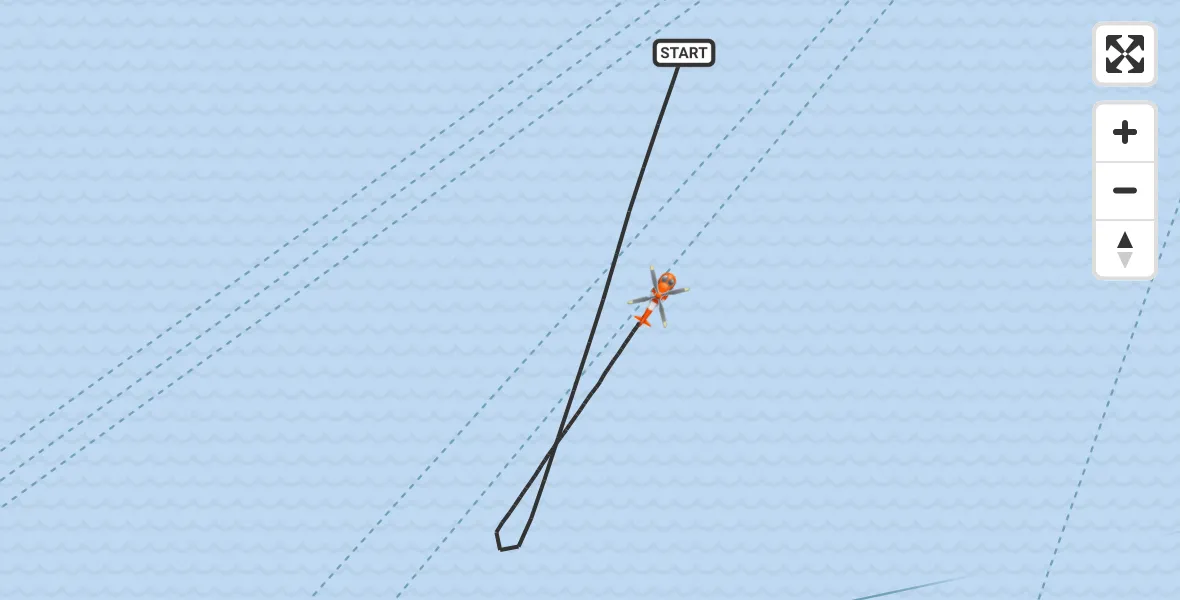 Flight route Coastguard Helicopter English Channel - English Channel, 08 October 2026, 13:37