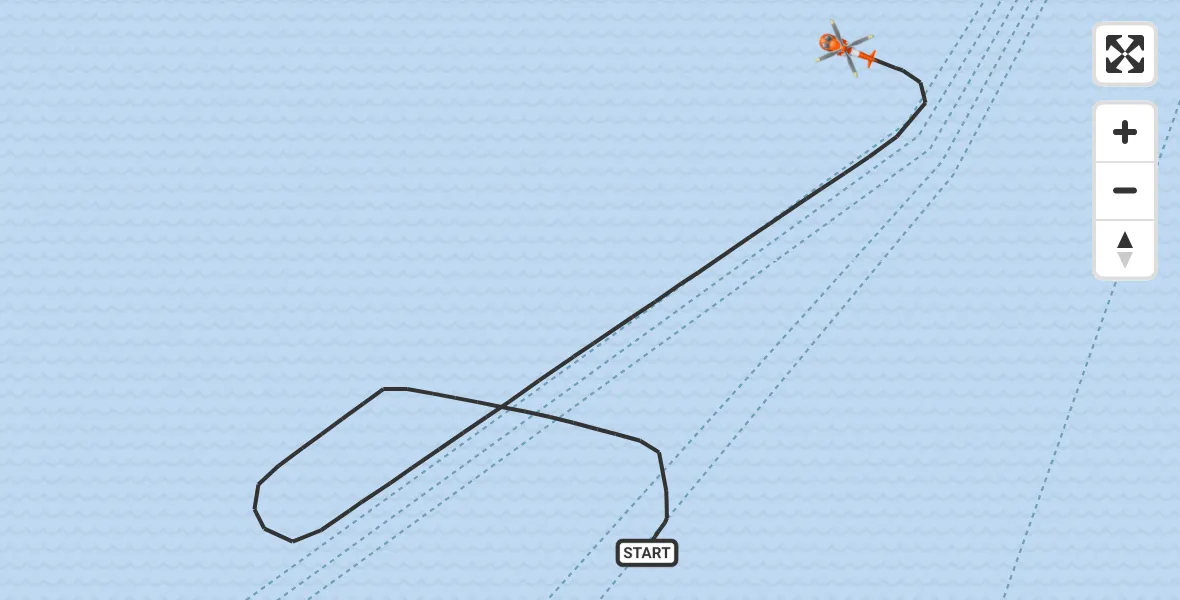 Flight route Coastguard Helicopter English Channel - English Channel, 08 October 2026, 13:52