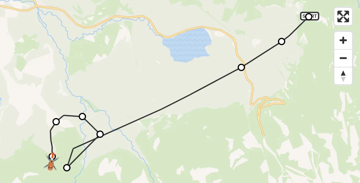 Flight route Coastguard Helicopter Ryvoan Pass - Gleann Einich, 08 October 2026, 17:31
