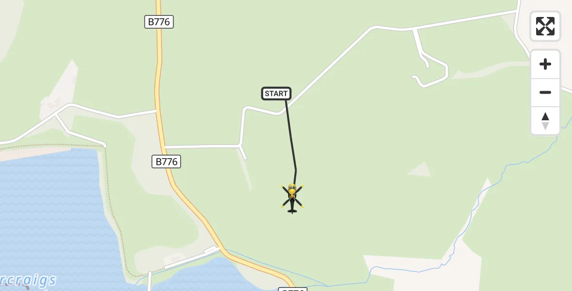 Flight route Police Helicopter Renfrewshire - Renfrewshire, 09 October 2026, 08:38
