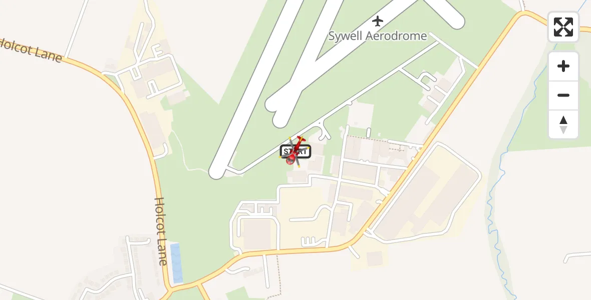 Flight route Air Ambulance Helicopter Sywell Aerodrome - Sywell Aerodrome, 09 October 2026, 15:38