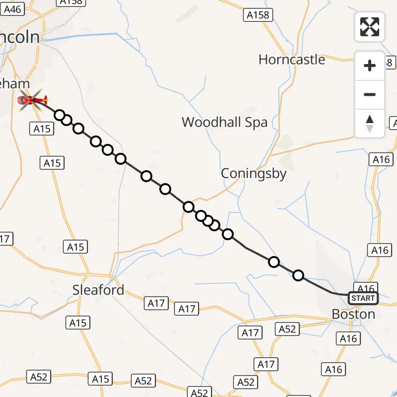 Scopwick Air Ambulance Helicopter to North Kesteven, Sleaford Road | 9 October ...