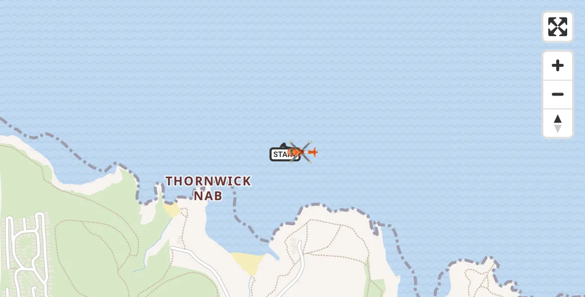 Flight route Coastguard Helicopter Flamborough - Flamborough, 10 October 2026, 15:15