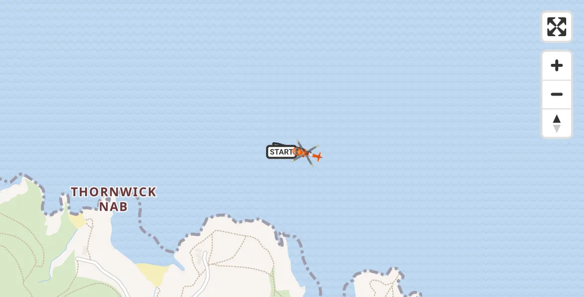 Flight route Coastguard Helicopter Flamborough - Flamborough, 10 October 2026, 16:01
