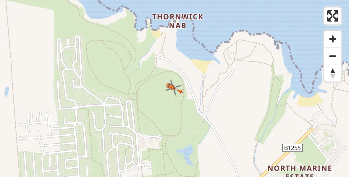 Flight route Coastguard Helicopter Flamborough - Flamborough, 10 October 2026, 16:14
