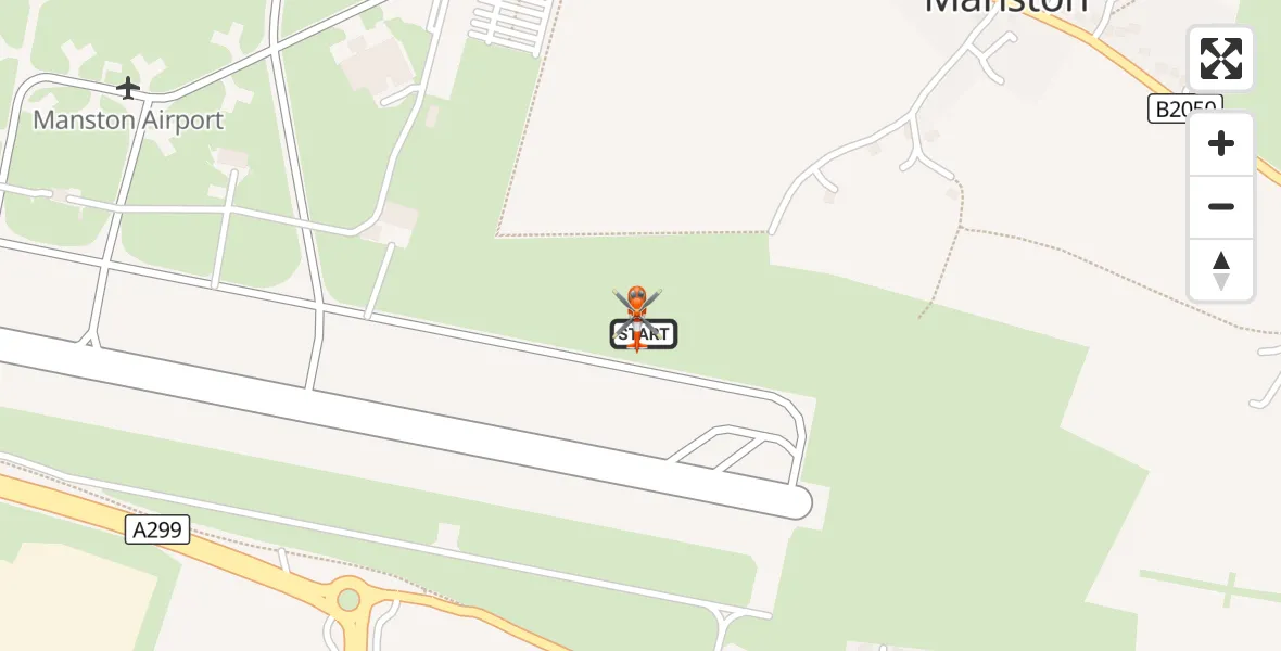Flight route Coastguard Helicopter Manston Airport - Manston Airport, 10 October 2026, 16:34