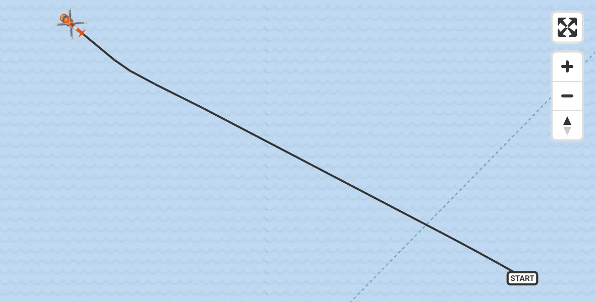 Flight route Coastguard Helicopter Inner Seas - Inner Seas, 10 October 2026, 17:07