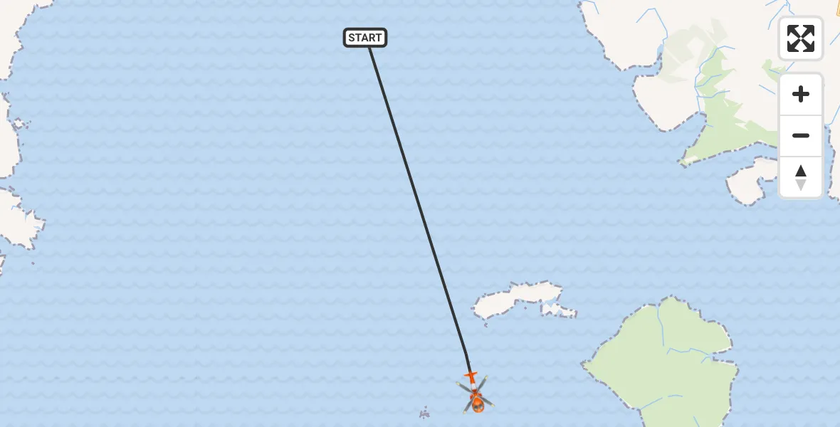 Flight route Coastguard Helicopter Inner Seas - Inner Seas, 10 October 2026, 19:18