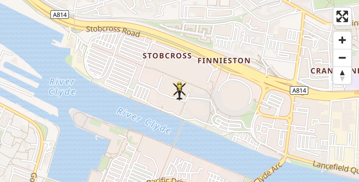 Flight route Police Helicopter Glasgow Seaplane Terminal - Glasgow Seaplane Terminal, 10 October 2026, 21:21