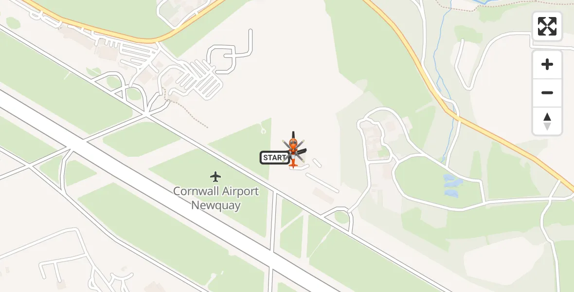 Flight route Coastguard Helicopter Cornwall Airport Newquay - Cornwall Airport Newquay, 11 October 2026, 07:16