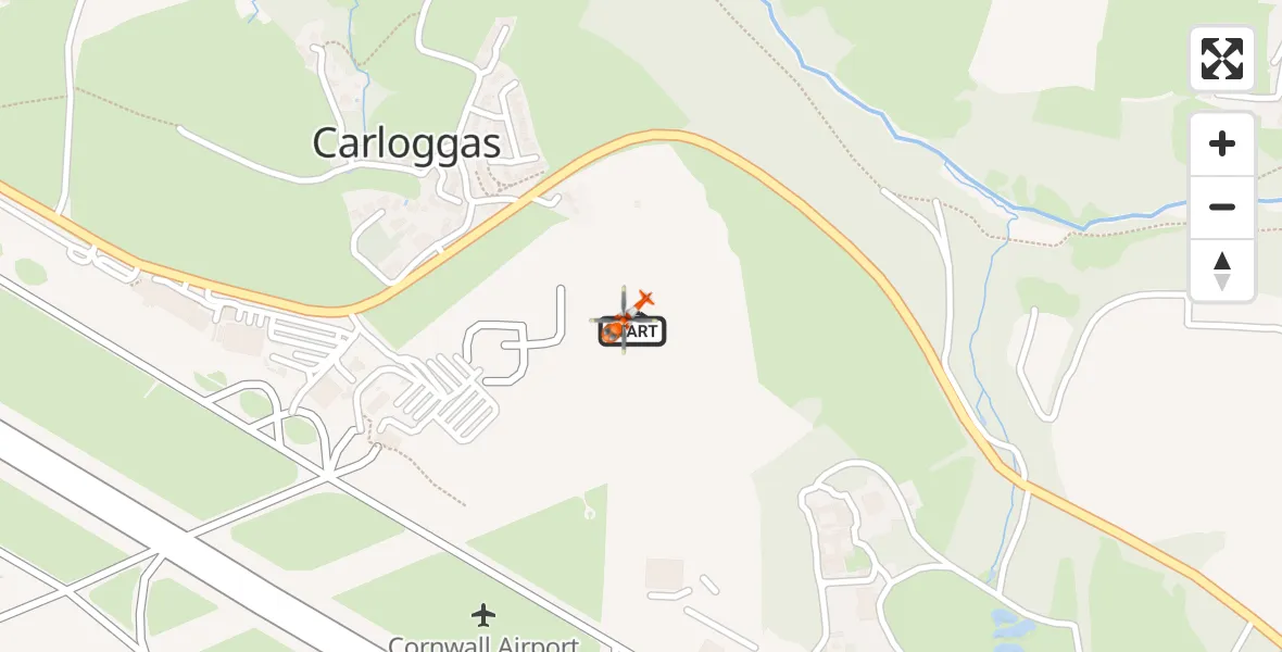 Flight route Coastguard Helicopter Cornwall Airport Newquay - Cornwall Airport Newquay, 11 October 2026, 15:23