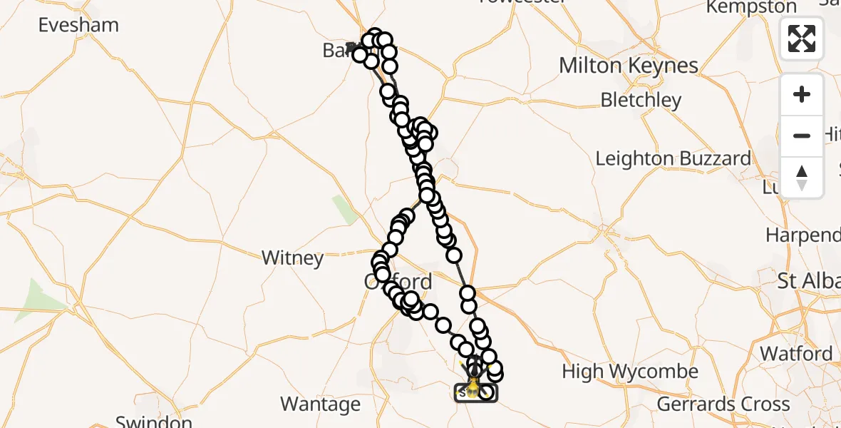 Flight route Police Helicopter Benson - Benson, 11 October 2026, 18:04