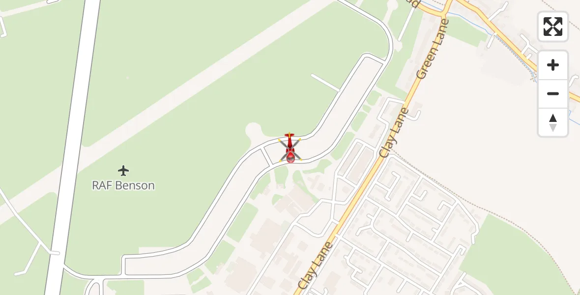 Flight route Air Ambulance Helicopter RAF Benson - RAF Benson, 12 October 2026, 06:53