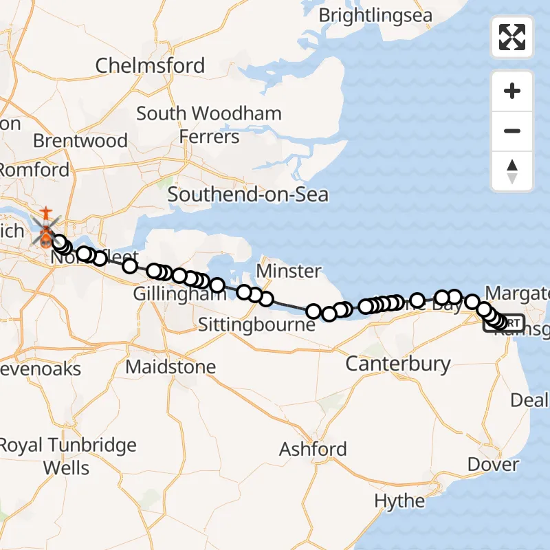 Perfleet Coastguard Helicopter to Purfleet-on-Thames, Rainham to Purfleet Path ...
