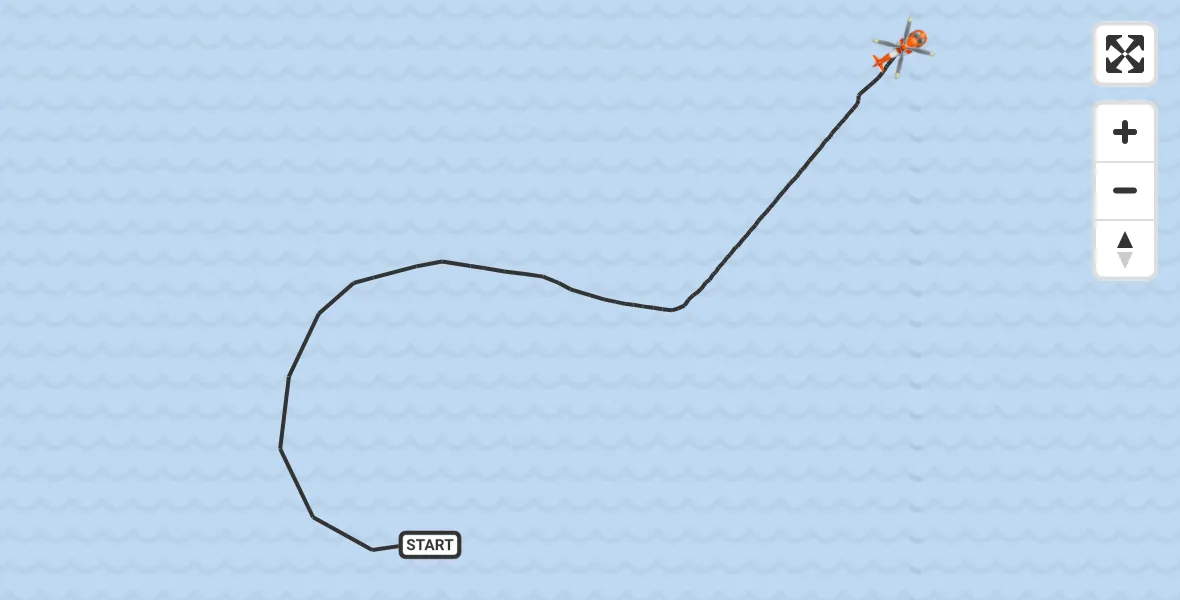 Flight route Coastguard Helicopter North Sea - North Sea, 12 October 2026, 18:52