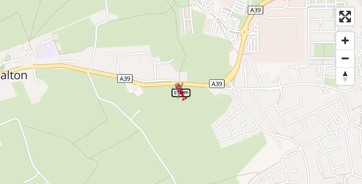 Flight route Air Ambulance Helicopter Walton - Walton, 13 October 2026, 23:29