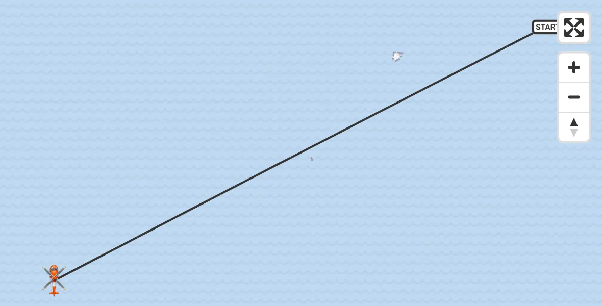 Flight route Coastguard Helicopter North Atlantic Ocean - North Atlantic Ocean, 14 October 2026, 03:58