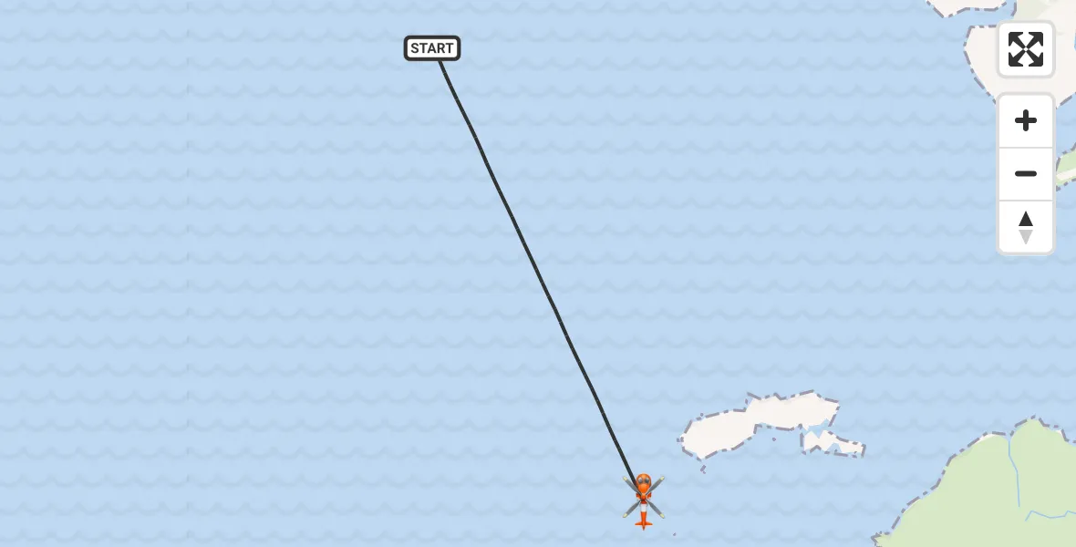 Flight route Coastguard Helicopter Inner Seas - Inner Seas, 14 October 2026, 14:57