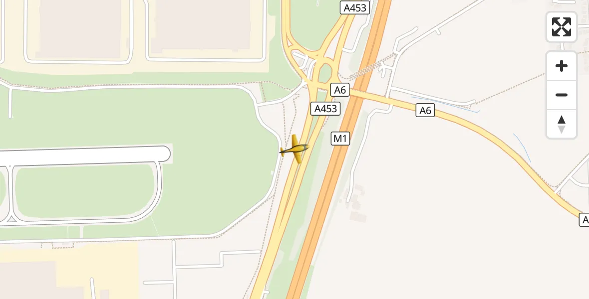 Flight route Police Aircraft East Midlands Airport - East Midlands Airport, 14 October 2026, 17:52