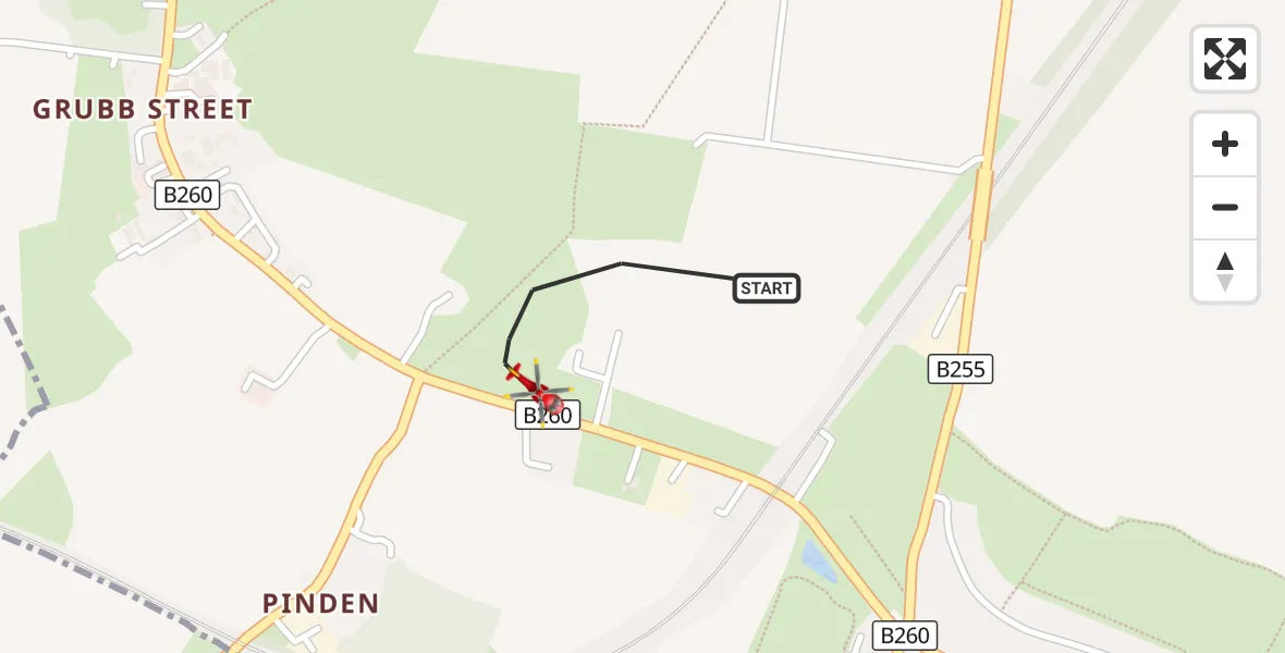Flight route Air Ambulance Helicopter Dartford - Dartford, 15 October 2026, 10:46