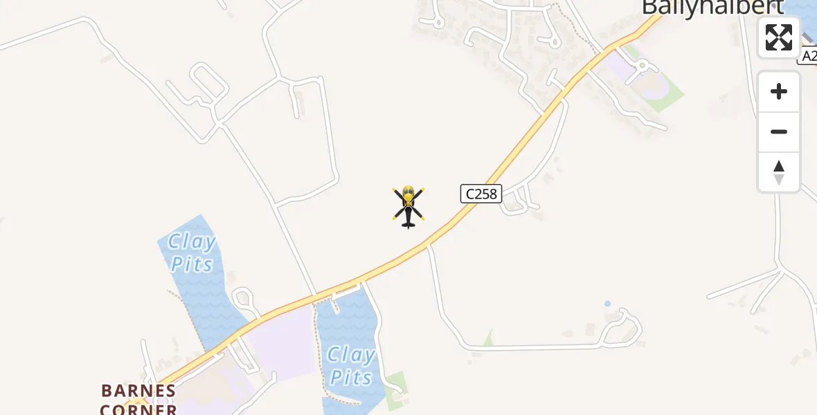Flight route Police Helicopter Ballyhalbert - Ballyhalbert, 15 October 2026, 22:16