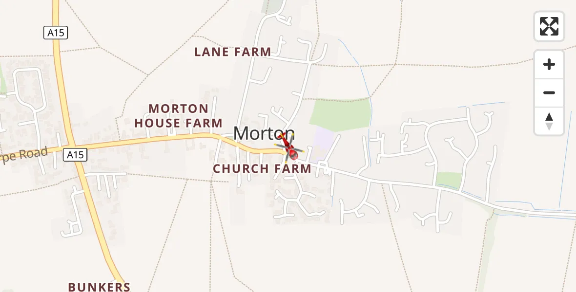 Flight route Air Ambulance Helicopter Morton - Morton, 17 October 2026, 00:01