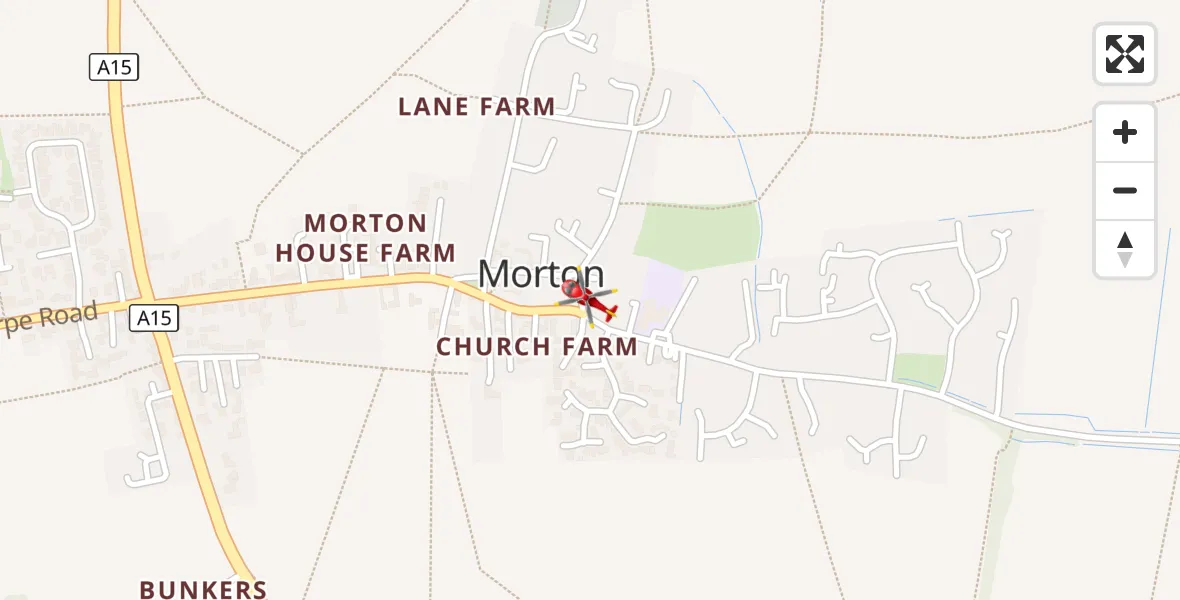 Flight route Air Ambulance Helicopter Morton - Morton, 17 October 2026, 10:40