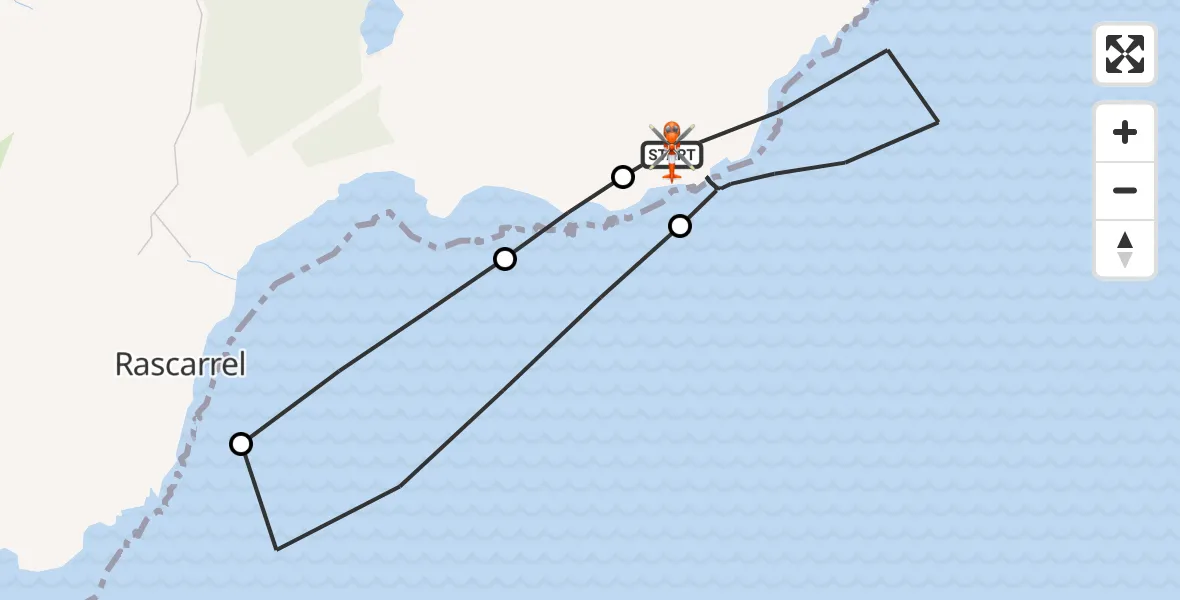 Flight route Coastguard Helicopter Auchencairn - Auchencairn, 17 October 2026, 10:57
