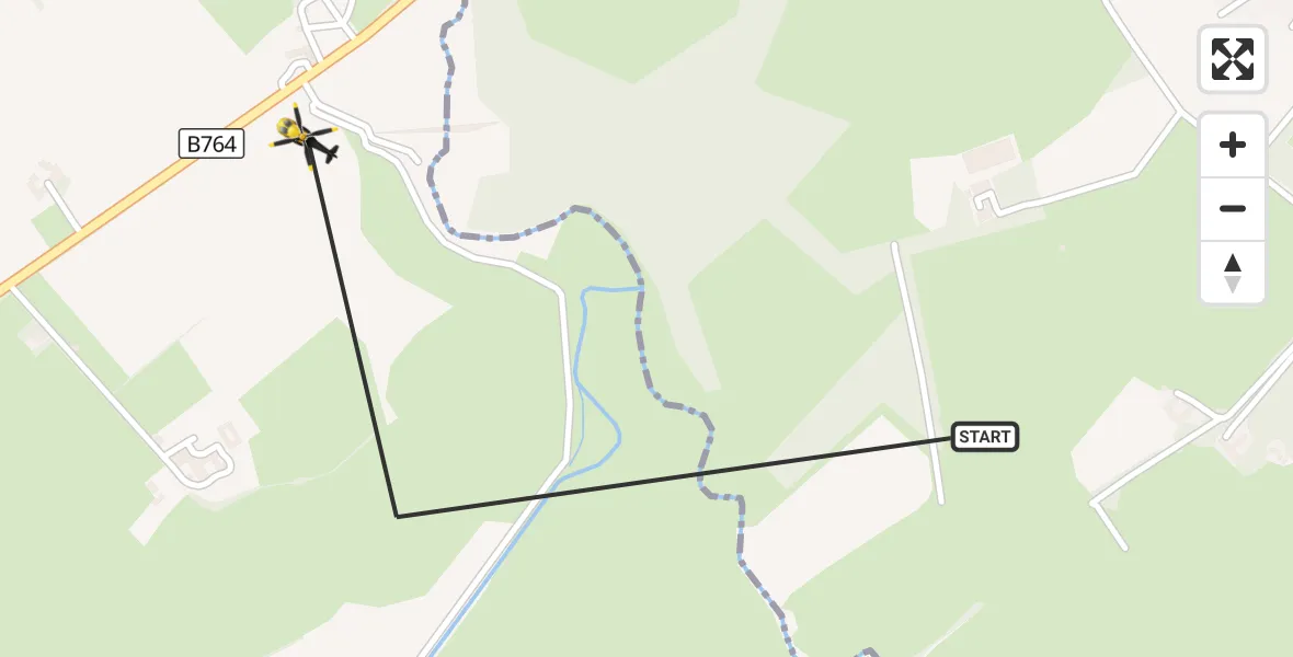 Flight route Police Helicopter Jackton - Jackton, 17 October 2026, 13:55